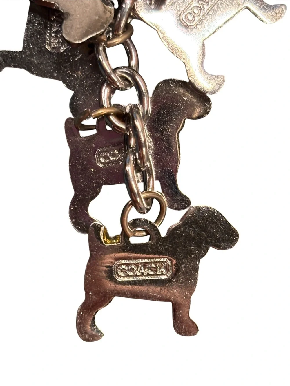 Vintage Coach Jack Russell Terrier Dog Keychain 5 Colorful Dog Charms
